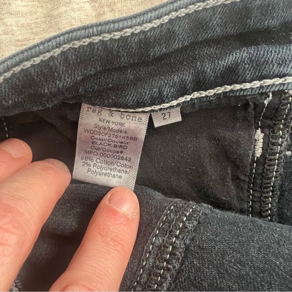 Rag & Bone Cate Mid-Rise Flare Slim Fit Blackbird Wash Jeans Woman’s Size 27 - Picture 9 of 10